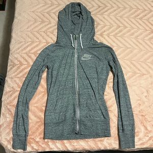 Women’s Gray Nike Zip Up Hoodie